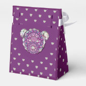 Rosace blauw of rood voor baby&child bedankdoosjes (Achterkant)