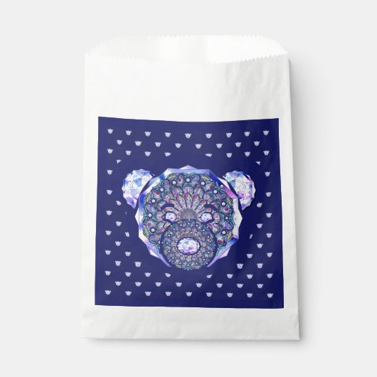 Rosace blauw of rood voor baby&child bedankzakje (Voorkant)