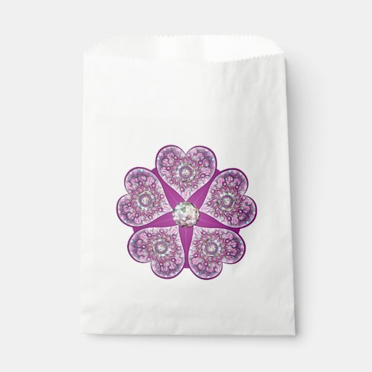 Rosace blauw of rood voor baby&child bedankzakje (Voorkant)