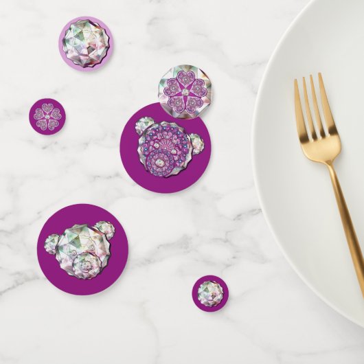 Rosace blauw of rood voor baby&child confetti (Groep)