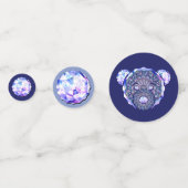 Rosace blauw of rood voor baby&child confetti (Voorkanten)