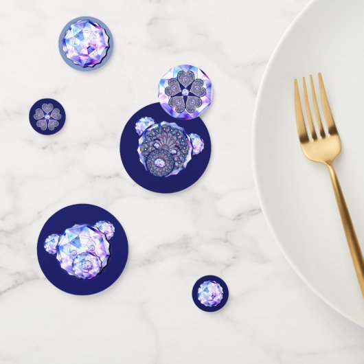 Rosace blauw of rood voor baby&child confetti (Groep)