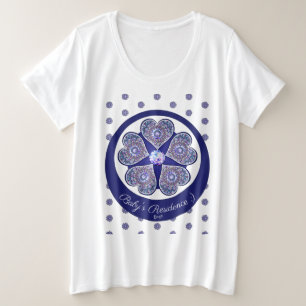 Rosace blauw of rood voor baby&child grote maat t-shirt