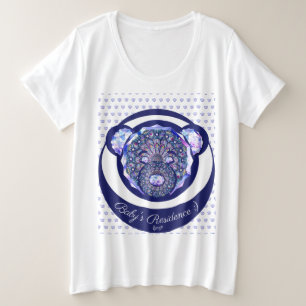 Rosace blauw of rood voor baby&child grote maat t-shirt