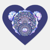 Rosace blauw of rood voor baby&child hart sticker (Voorkant)