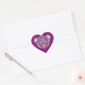 Rosace blauw of rood voor baby&child hart sticker (Envelop)