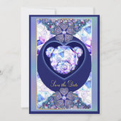 Rosace blauw of rood voor baby&child kaart (Voorkant)