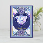 Rosace blauw of rood voor baby&child kaart (Staand voorkant)