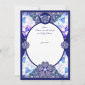 Rosace blauw of rood voor baby&child kaart (Achterkant)