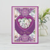 Rosace blauw of rood voor baby&child kaart (Staand voorkant)