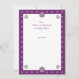 Rosace blauw of rood voor baby&child kaart