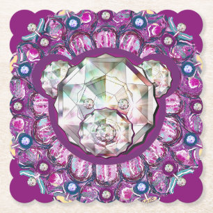 Rosace blauw of rood voor baby&child kartonnen onderzetters