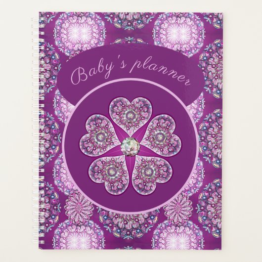 Rosace blauw of rood voor baby&child planner (Voorkant)