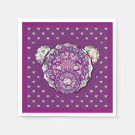 Rosace blauw of rood voor baby&child servet