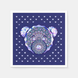 Rosace blauw of rood voor baby&child servet