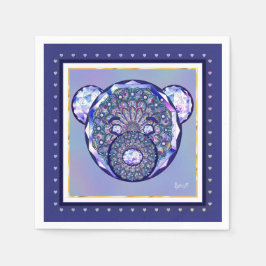 Rosace blauw of rood voor baby&child servet