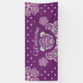 Rosace blauw of rood voor baby&child spandoek (Verticaal)