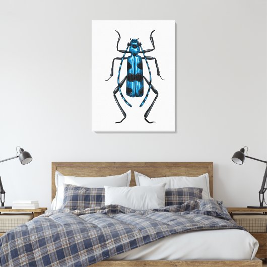 Rosalia Alpina beetle Canvas Afdruk (Insitu (Slaapkamer))