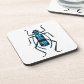 Rosalia Alpina kever Bier Onderzetter (Linkerzijde)