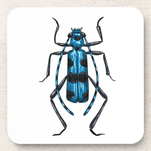 Rosalia Alpina kever Bier Onderzetter (Voorkant)