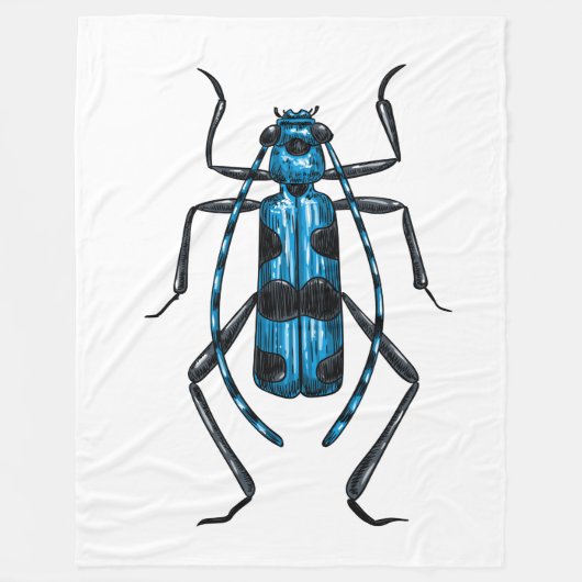 Rosalia Alpina kever Fleece Deken (Voorkant)