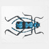 Rosalia Alpina kever Fleece Deken (Voorkant (Horizontaal))