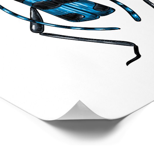 Rosalia Alpina kever Poster (Hoek)