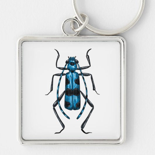 Rosalia Alpina kever Sleutelhanger (Voorkant)
