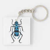 Rosalia Alpina kever Sleutelhanger (Achterkant)