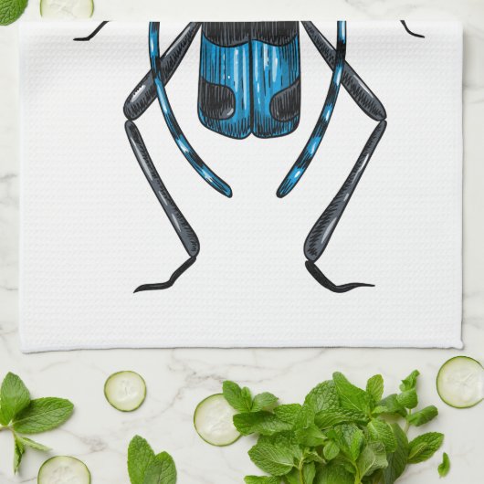 Rosalia Alpina kever Theedoek (Gevouwen)