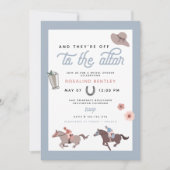 ROSALIND Horse Derby Dusty Blue Vrijgezellenfeest Kaart (Voorkant)