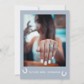 ROSALIND Horse Derby Dusty Blue Vrijgezellenfeest Kaart (Achterkant)