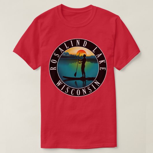 Rosalind Lake Wisconsin Paddleboarding T-shirt (Design voorkant)