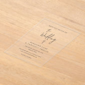 Rosalind Modern Elegant Wedding Save the Date Acryl Uitnodigingen (Laagn)