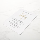 Rosalind Modern Elegant Wedding Save the Date Folie Uitnodiging (Gedraaid)