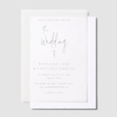 Rosalind Modern Elegant Wedding Save the Date Vellum Uitnodigingen (Offset)
