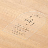 Rosalind Moderne Elegante Trouwkaart Acryl Uitnodigingen (Laagn)