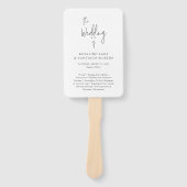 Rosalind Moderne Typografie Elegant Trouwprogramma Handwaaier (Voorkant)
