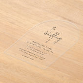 Rosalind Moderne Typografie Elegante bruiloft Acryl Uitnodigingen (Laagn)