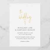 Rosalind Moderne Typografie Elegante bruiloft Folie Uitnodiging (Voorkant)