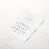 Rosalind Moderne Typografie Elegante bruiloft Folie Uitnodiging (Gedraaid)