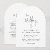 Rosalind Moderne Typografie Elegante bruiloft Kaart (Voorkant / Achterkant)