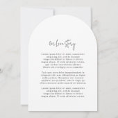 Rosalind Moderne Typografie Elegante bruiloft Kaart (Achterkant)