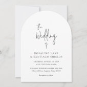 Rosalind Moderne Typografie Elegante bruiloft Kaart (Voorkant)