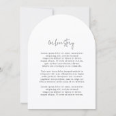 Rosalind Moderne Typografie Elegante bruiloft Kaart (Achterkant)