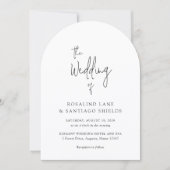 Rosalind Moderne Typografie Elegante bruiloft Kaart (Voorkant)