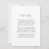 Rosalind Moderne Typografie Elegante bruiloft Kaart (Achterkant)