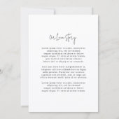 Rosalind Moderne Typografie Elegante bruiloft Save The Date (Achterkant)