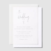 Rosalind Moderne Typografie Elegante bruiloft Vellum Uitnodigingen (Offset)