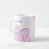 Rosaline Mandala 11 oz. Personalized Mug Koffiemok (Voorkant links)